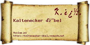 Kaltenecker Ábel névjegykártya
