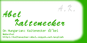 abel kaltenecker business card